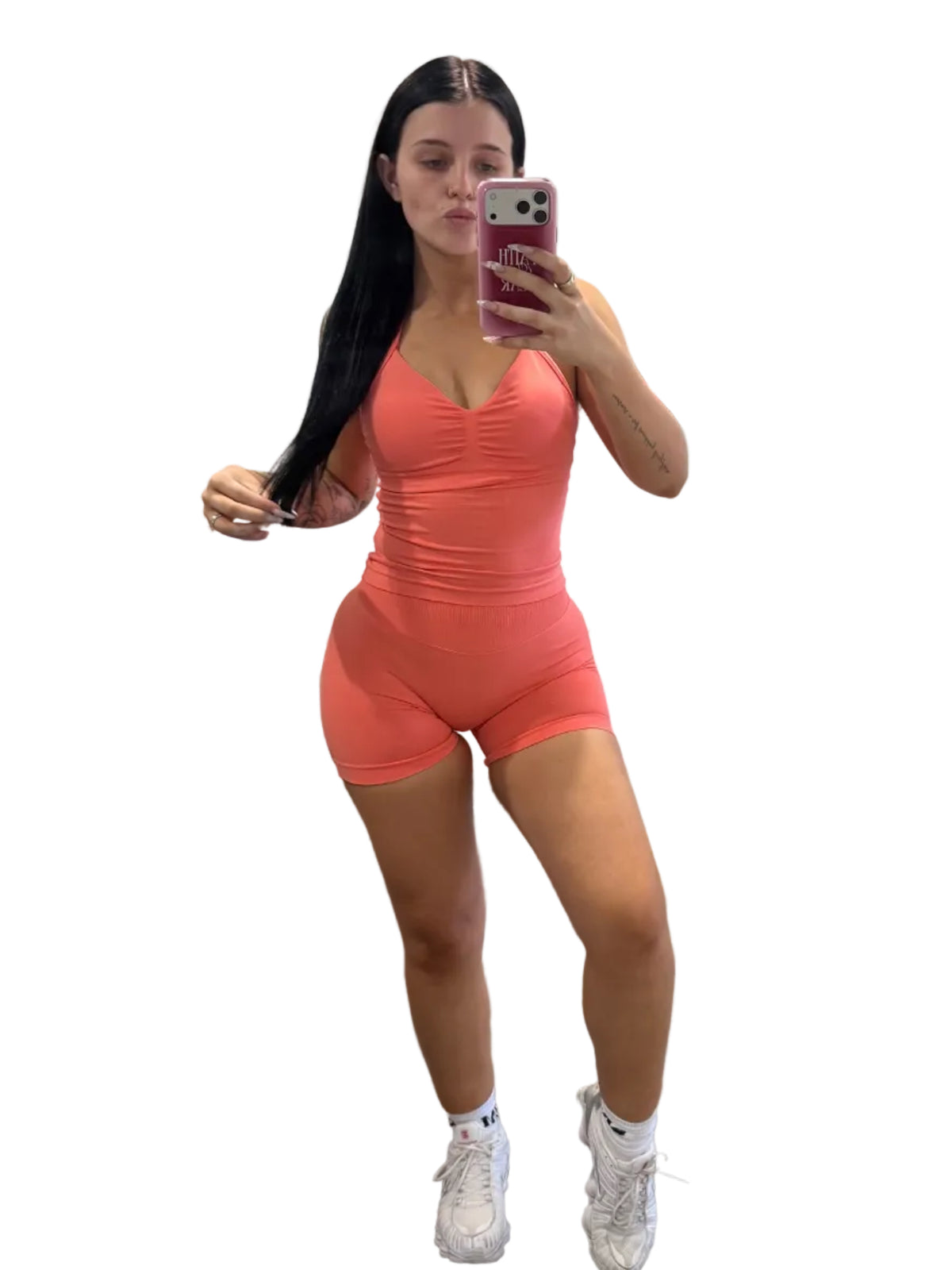 Coral Halter Top
