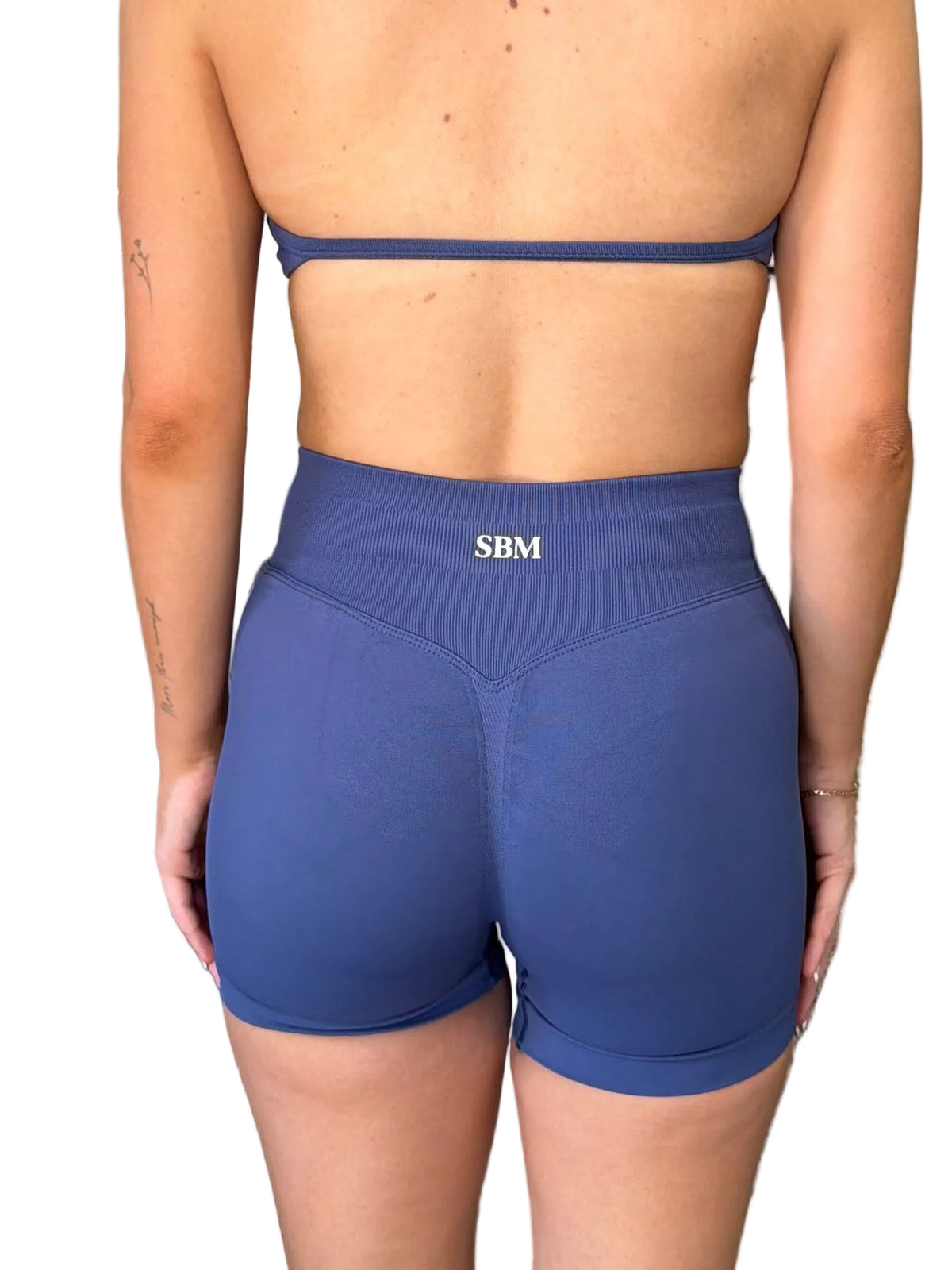 Ash Blue Scrunch Shorts