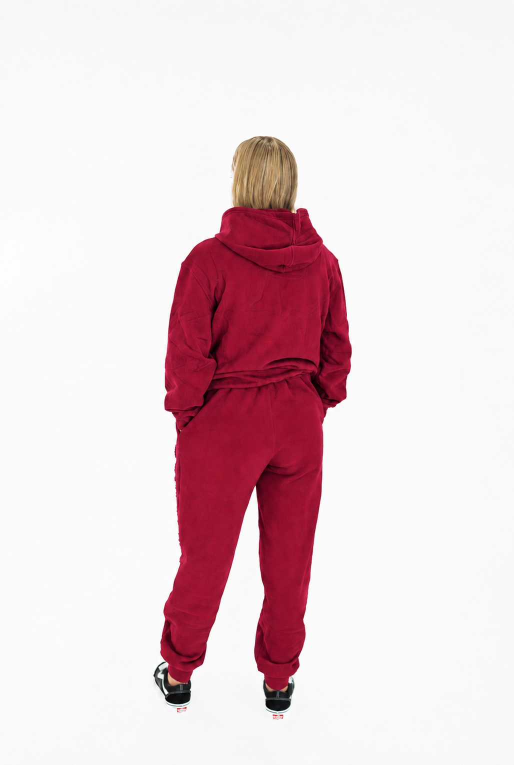STAPLE CUFF TRACKPANT - WINE RED