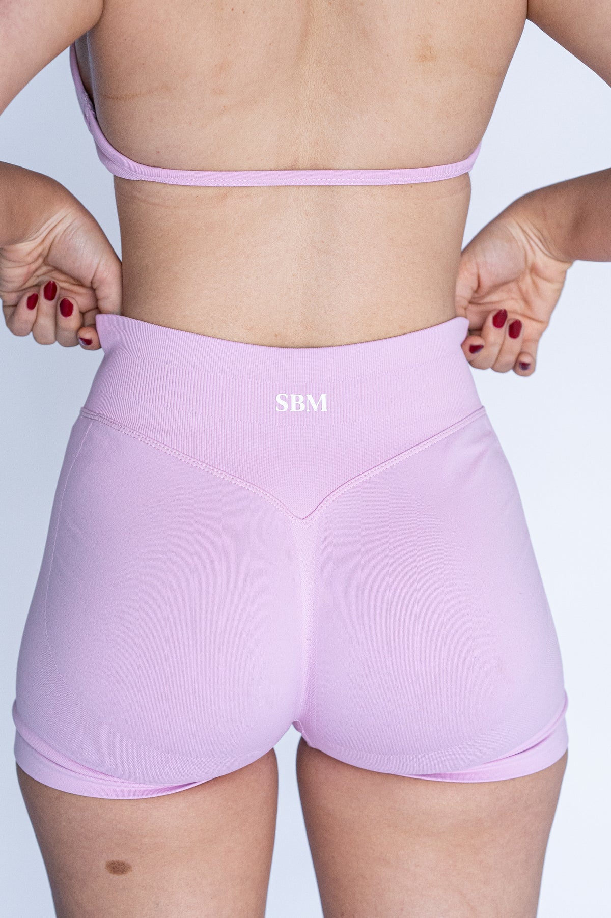 Soft Blush Scrunch Shorts