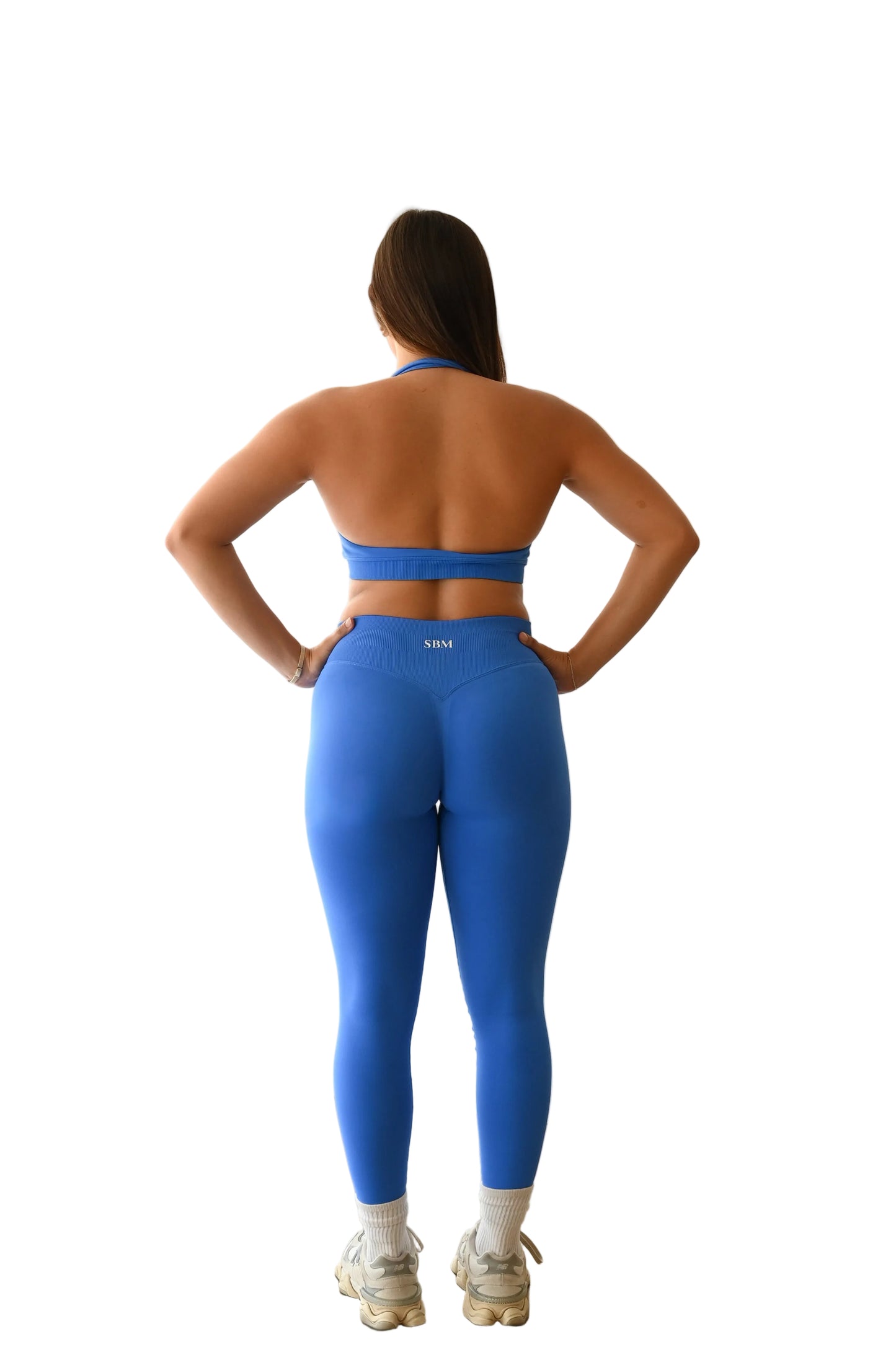 Medium Blue Backless Crop