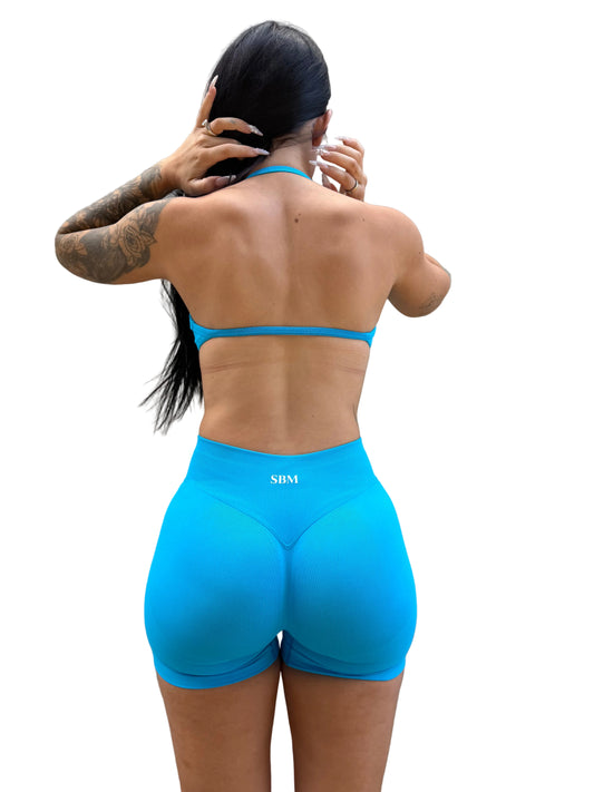 Cyan Scrunch Short