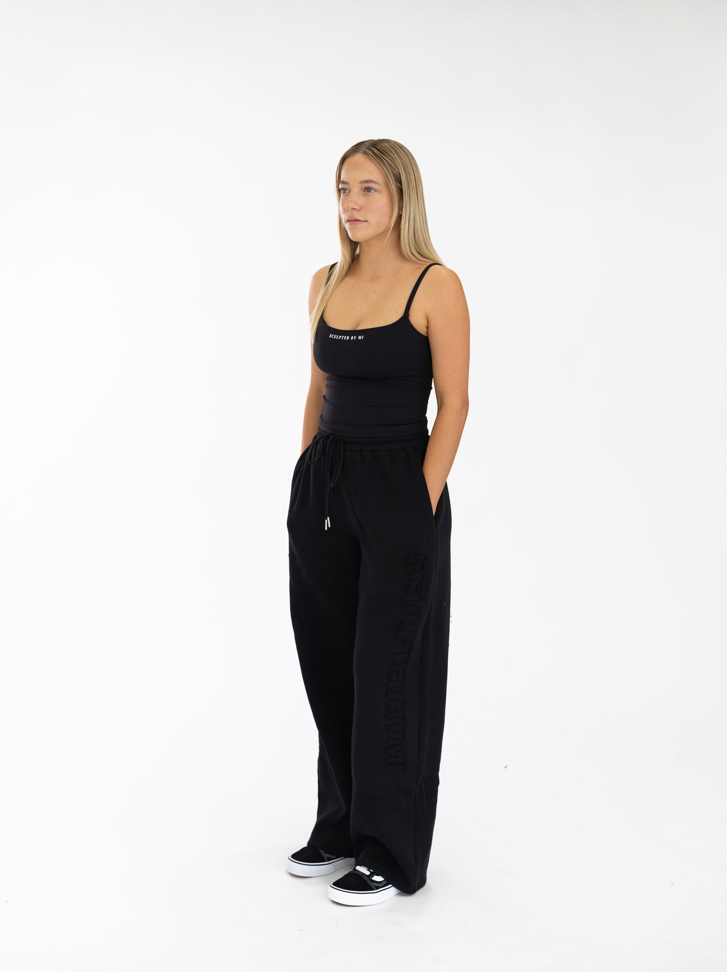 STAPLE WIDE TRACKPANT - BLACK