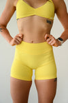 Yellow Scrunch Shorts