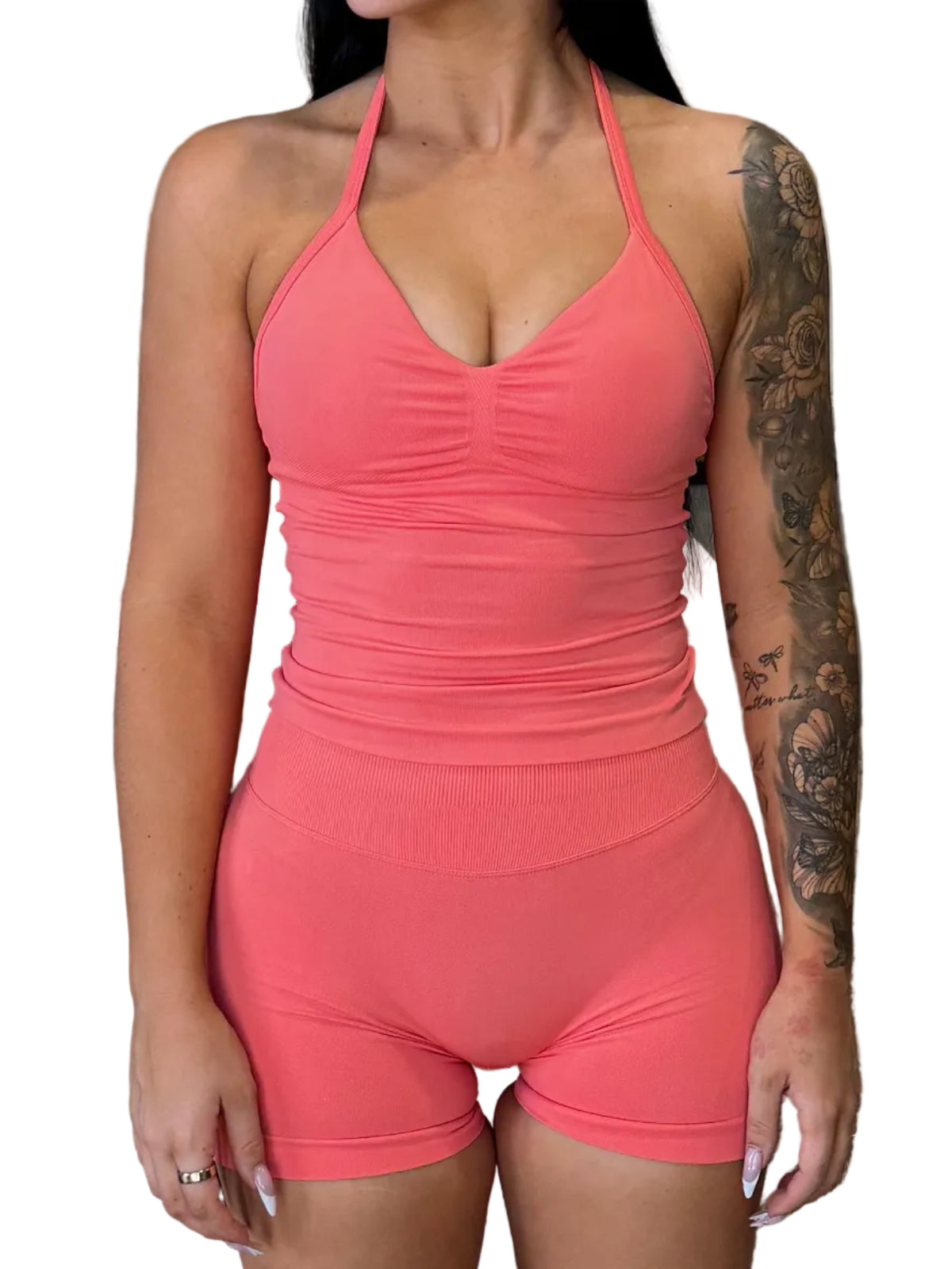Coral Halter Top