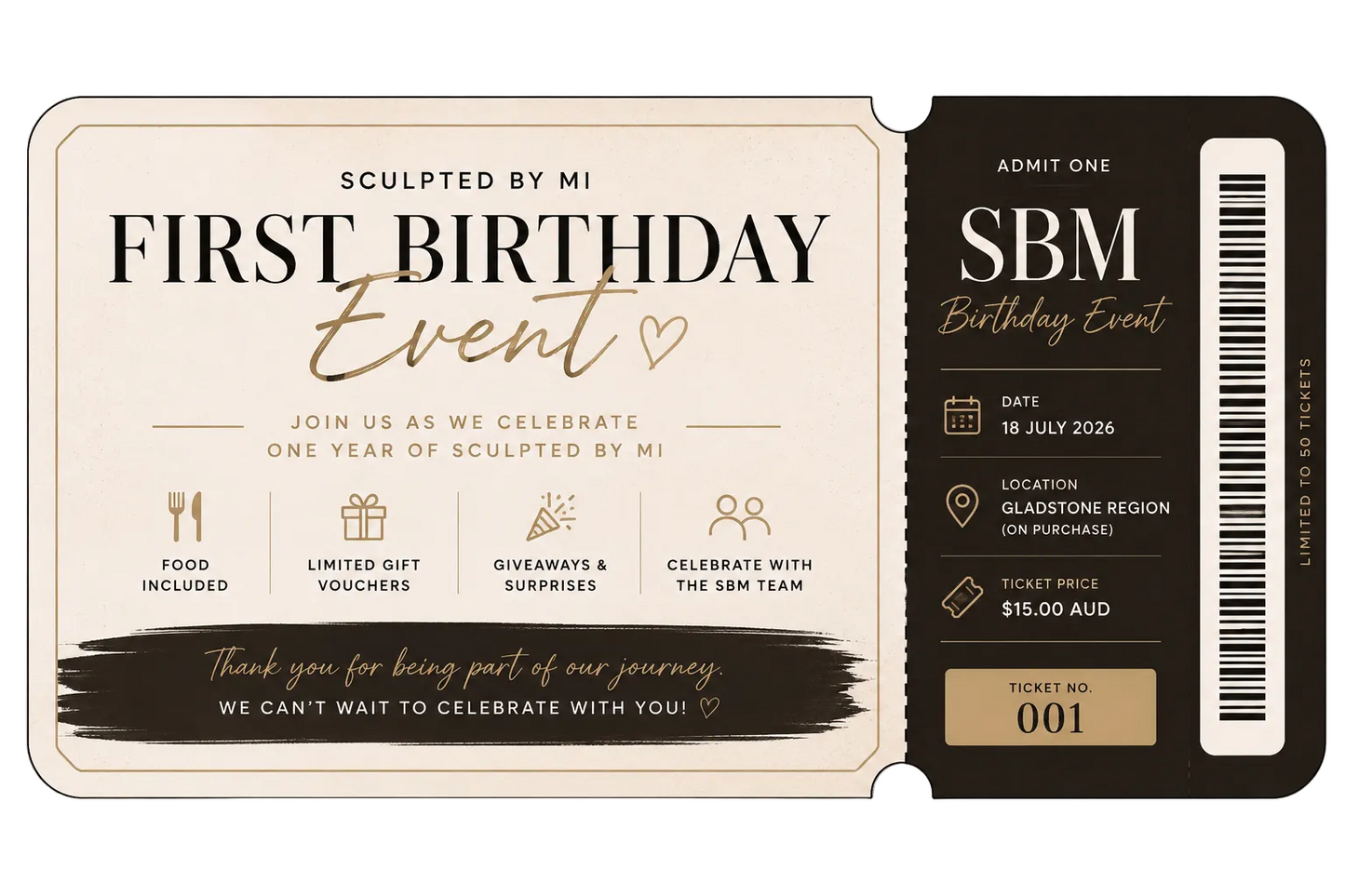 SBM First Birthday Event Ticket