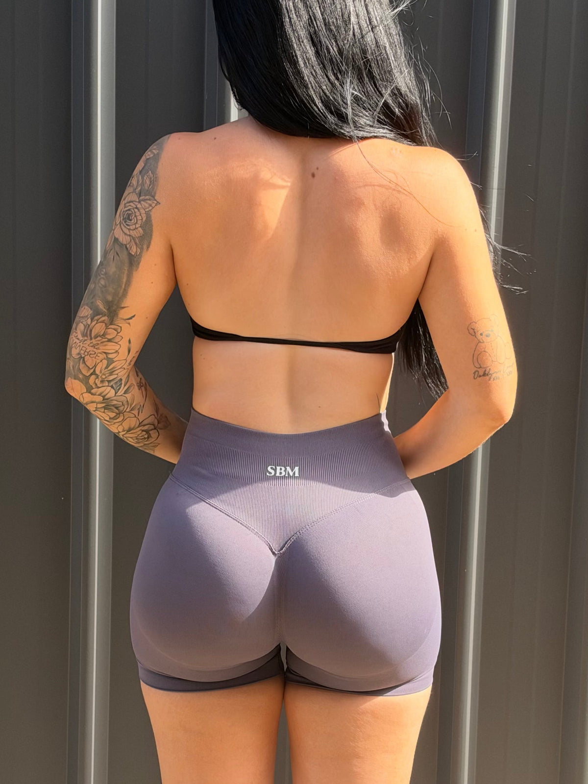 Charcoal High Scrunch Short
