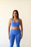 Medium Blue Backless Crop
