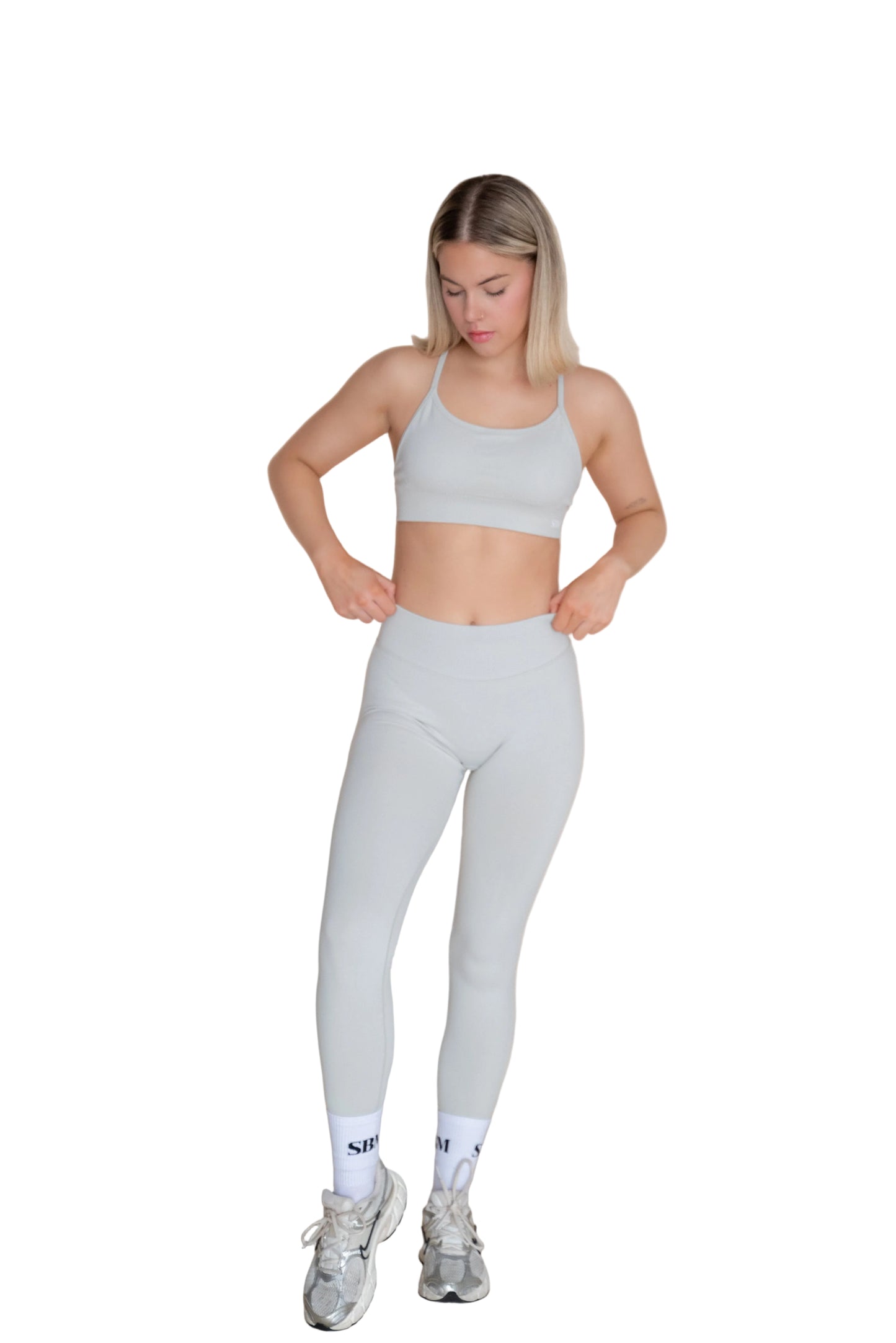 Grey Scrunch Leggings