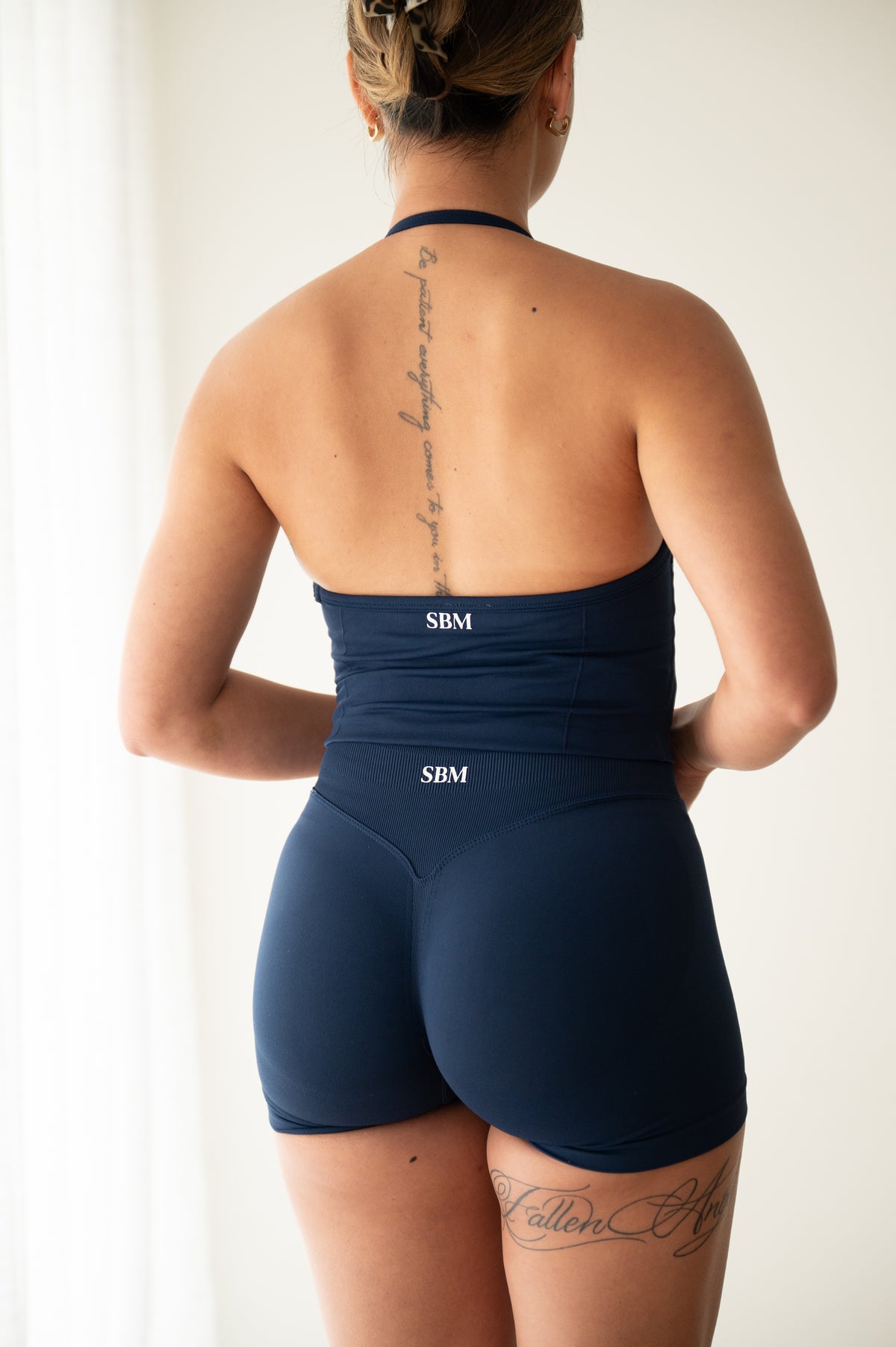 Navy Scrunch Shorts