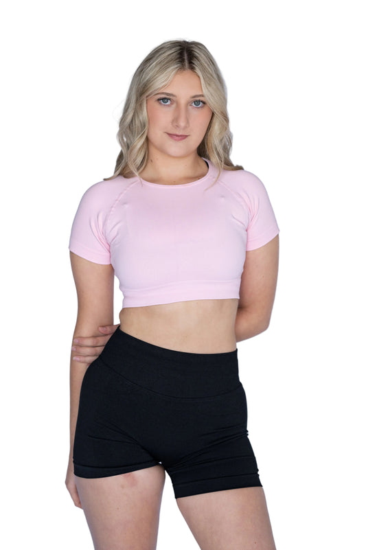 Soft Blush Tee Crop