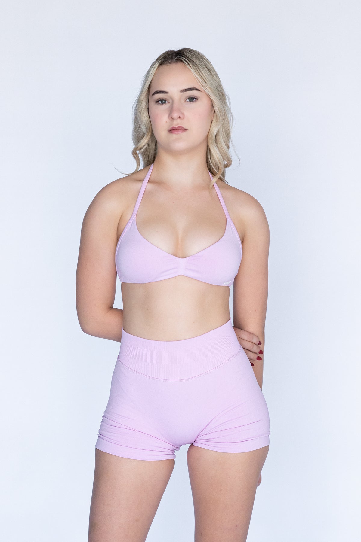 Soft Blush Scrunch Shorts
